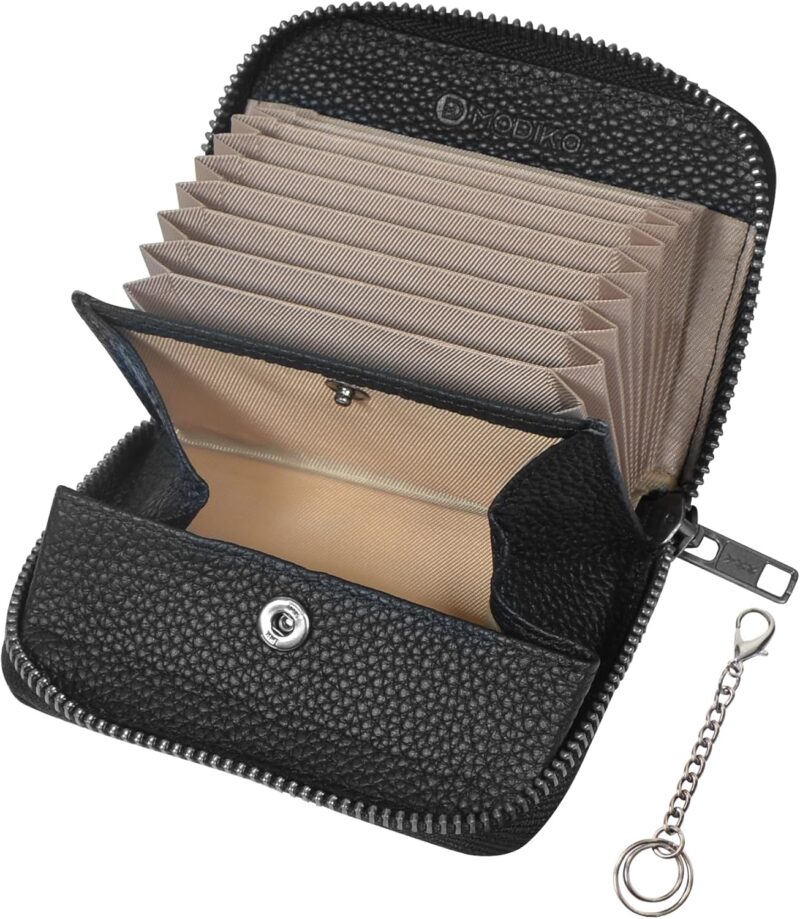 小銭カードケース メンズ 本革 じゃばらカード入れ コインケース 大容量 スキミング防止 キーリング付き 最大17枚収納 コンパクト ボックス型小銭入れ クレジットカードケース ファスナー プレゼント 一粒万倍日 レディース